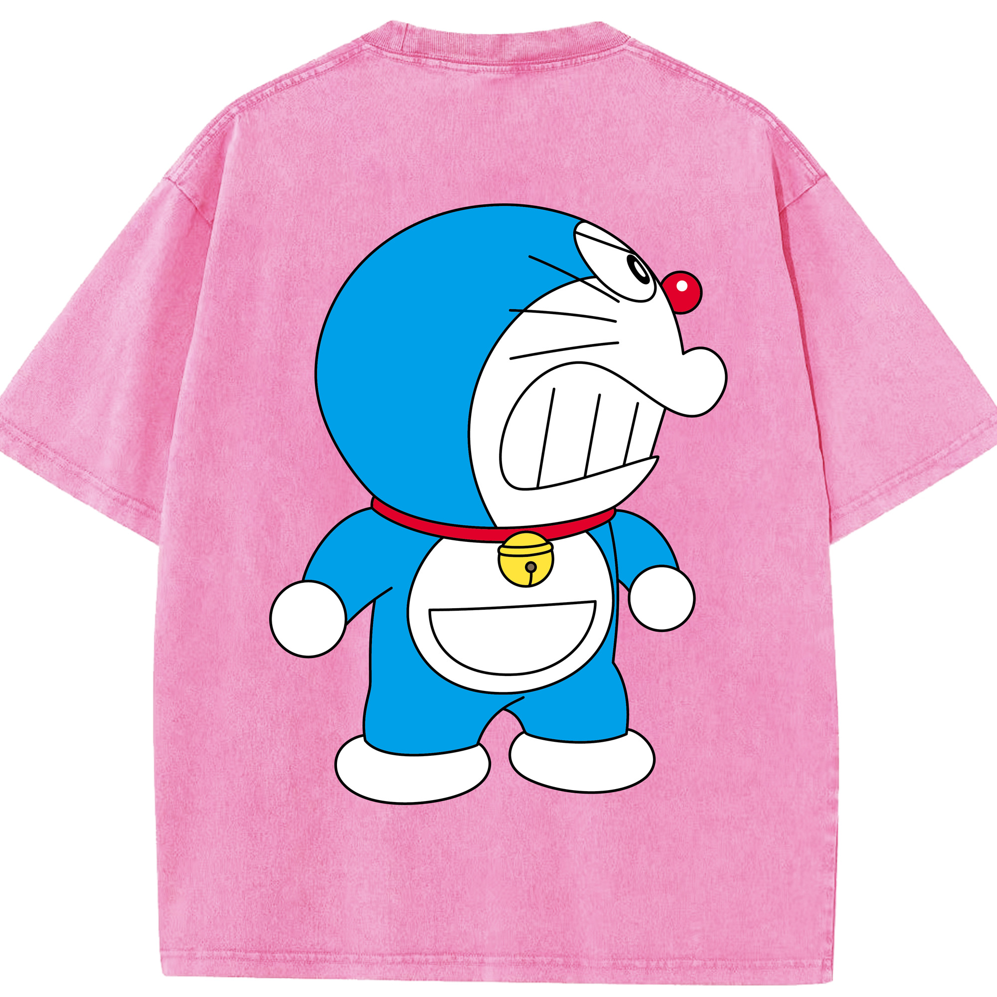 （画像用） ドラえもん Doraemon 綿100% ヴィンテージ風 半袖Tシャツ（背面プリント）